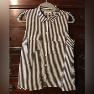 J. Jill Sleeveless Striped Blouse (Size S) IMMACULATE!